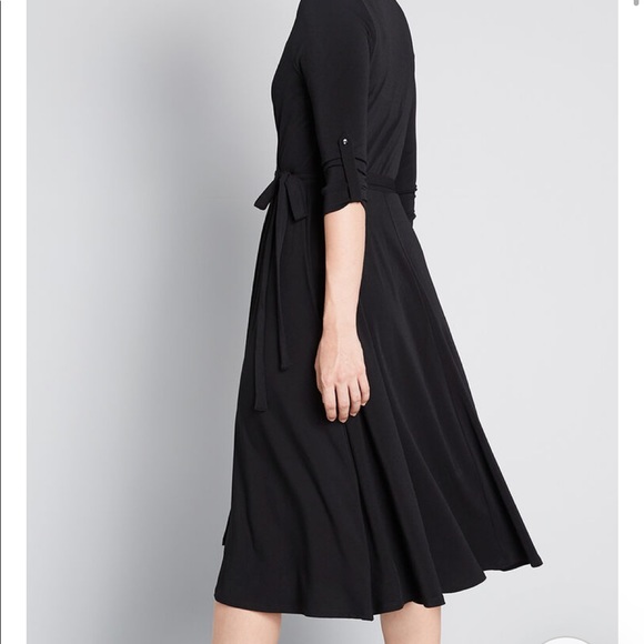 Modcloth Black Midi Dress - Picture 3 of 9